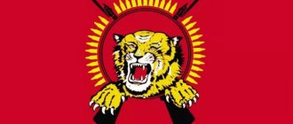 Flag of the Liberation Tigers of Tamil Eelam political organization operating in Sri Lanka