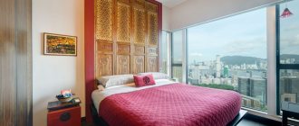 Panoramic window in the bedroom according to Feng Shui